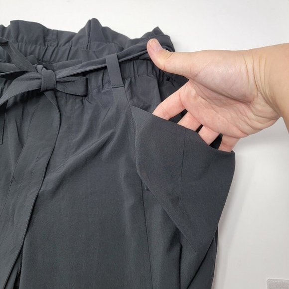 Betabrand 2XL Black Women's Paperbag Pants Tie Waist‎ Lightweight Straight Leg - Picture 4 of 7